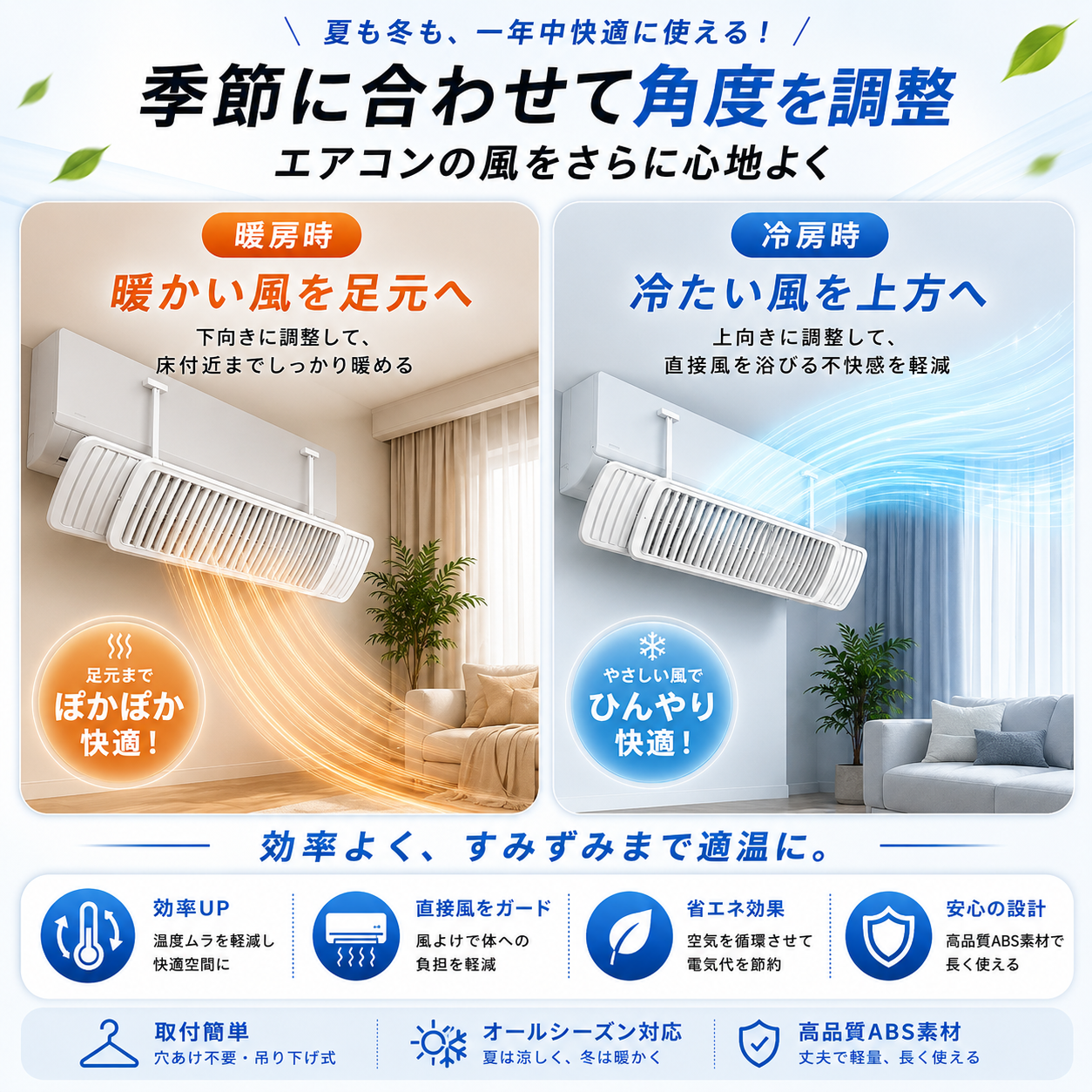 AirFlow™ 快適風向き調整板